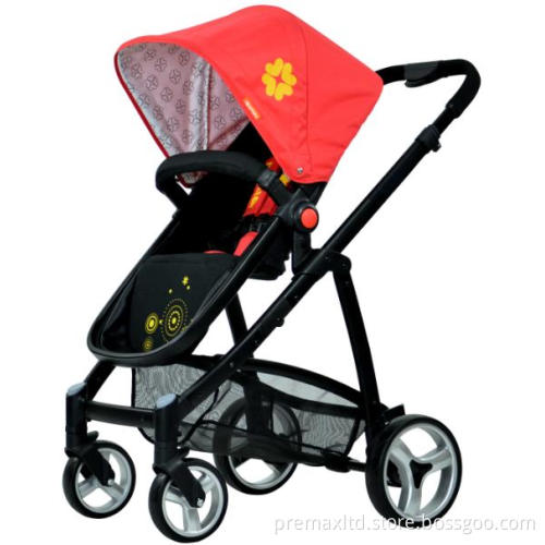 2015 New Design Aluminum Baby Stroller with Carry Cot (H5106)